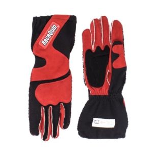 RACEQUIP #356106RQP Gloves Outseam Black/Red X-Large SFI-5