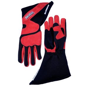 RACEQUIP #358105RQP Gloves Outseam Black/Red Large SFI-5