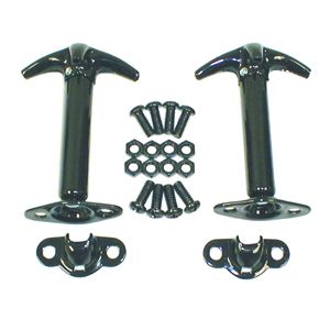 RUGGED RIDGE #11210.01 Hood Catch Kit  Black 4 1-95 Jeep CJ/Wrangler YJ