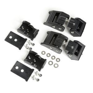 RUGGED RIDGE #11210.27 Hood Latches Textured Bl ack 18- Jeep Wrangler JL