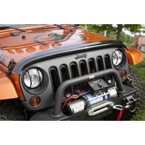 RUGGED RIDGE #11350.02 Wraparound Bug Deflector Smoke 07-18 Jeep Wran