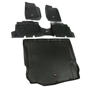 RUGGED RIDGE #12988.04 Floor Liner Kit Black 4 Door 11-18 Jeep Wrang