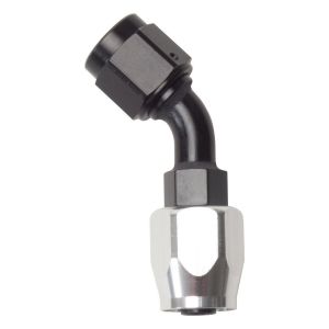 RUSSELL #610093 #6 45 Deg Hose Fitting Black/Silver