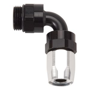 RUSSELL #612433 #8 90 Deg Swivel Hose End to #10 Port Black