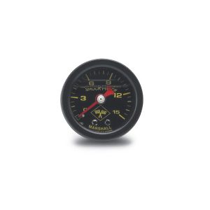 RUSSELL #650310 0-15 Fuel PSI Gauge Liquid Filled Black
