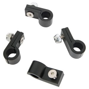 RUSSELL #654253 Line Clamp 6AN Tubing Black Anodized (4 Pack)