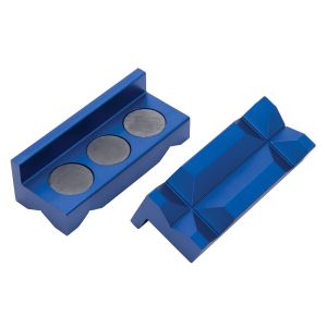 RUSSELL #654420 Billet Alum Vice Jaws Blue Anodized