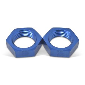 RUSSELL #661890 6AN Bulkhead Nuts Blue 2/pkg
