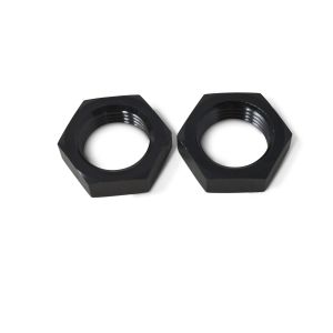 RUSSELL #661903 8AN Bulkhead Nuts Black 2/pkg