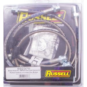 RUSSELL #692370 Front Brake Hose Kit 89-92 Camaro