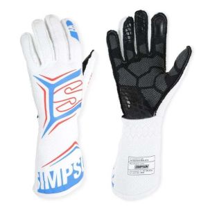 SIMPSON SAFETY #MGMW Glove Magnata Medium White / Blue SFI 3.5/5