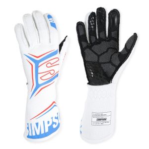SIMPSON SAFETY #MGZW Glove Magnata XX-Large White / Blue SFI 3.5/5