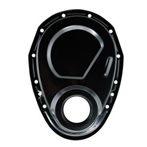 SPECIALTY PRODUCTS COMPANY #7120BK Timing Chain Cover SBC OEM Style Black Steel