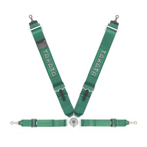 TAKATA #TR71001-H2-28 Harnes Race 4pt Bolt-In 3in Shldr 2in Lap Grn