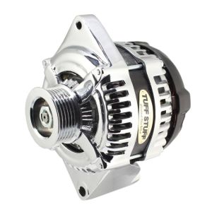 TUFF-STUFF #8441C6G1W 225 MAX AMP Alternator 6 Groove 1 Wire Chrome