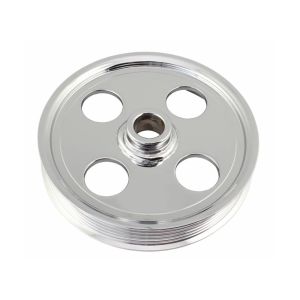 TUFF-STUFF #8489A Type II Power Steering Pulley 6 Groove Chrome