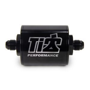 Ti22 PERFORMANCE #TIP5526 6 AN Fuel Filter Short Style 100 Micron Black
