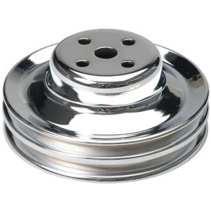 TRANS-DAPT #8301 65-66 Ford 289 Water Pump Pulley Chrome 2 Grv