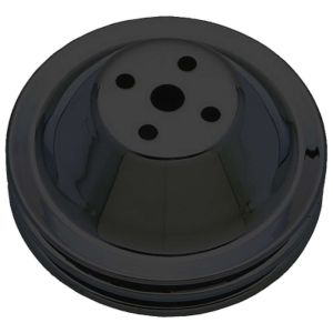 TRANS-DAPT #8601 SBC SWP Water Pump Pulley 2 Groove Black