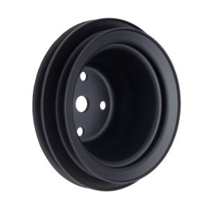 TRANS-DAPT #8623 BBC LWP Water Pump Pulley 2 Groove Black