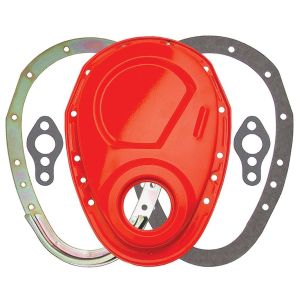 TRANS-DAPT #9923 SBC 2pc Timing Cover Orange