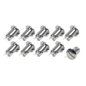 TRIPLE X RACE COMPONENTS #CH-4401-10 Oval Head Button Alum .500 Long 10 Pack