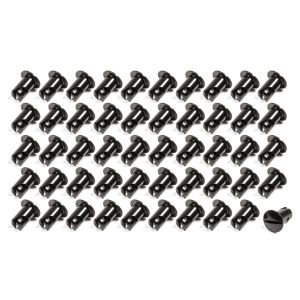 TRIPLE X RACE COMPONENTS #CH-4401-50BLK Oval Head Button Alum Black .500 Long 50 Pack