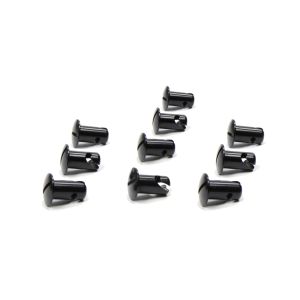 TRIPLE X RACE COMPONENTS #CH-4402-10BLK Oval Head Button Alum Black .550 Long 10 Pack