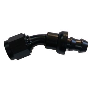 TRIPLE X RACE COMPONENTS #HF-13008BLK #8 30 Degree Hose End Push Lock
