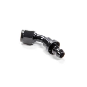 TRIPLE X RACE COMPONENTS #HF-14506BLK #6 45 Degree Hose End Push Lock