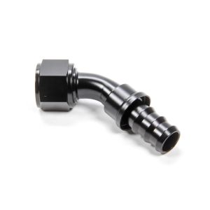 TRIPLE X RACE COMPONENTS #HF-14512BLK #12 45 Degree Hose End Push Lock