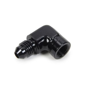 TRIPLE X RACE COMPONENTS #HF-34941BLK Gauge Adapter 90 Degree #4 Male x 1/8 NTP Female