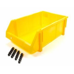 TRIPLE X RACE COMPONENTS #PA-PBIN-8005-ORD Plastic Storage Bin Small Yellow 7x5x3