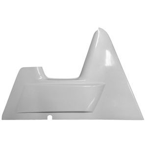 TRIPLE X RACE COMPONENTS #SC-BW-6599 LH Arm Guard White Full Enclosure X-Wedge