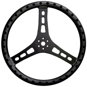 TRIPLE X RACE COMPONENTS #ST-0001BLK Steering Wheel 15in Dia 1-1/8in Tube Black