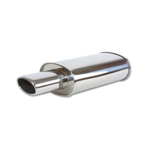 VIBRANT PERFORMANCE #1034 STREETPOWER Oval Muffler w/ 4.5in Oval Angle Tip