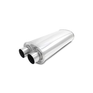 VIBRANT PERFORMANCE #10538 STREETPOWER Oval Muffler 2.50in Inlet/Outlet