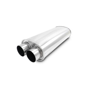 VIBRANT PERFORMANCE #10539 STREETPOWER Oval Muffler 3in Inlet/Outlet