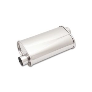 VIBRANT PERFORMANCE #1126 STREETPOWER Oval Muffler 2.5in inlet/outlet