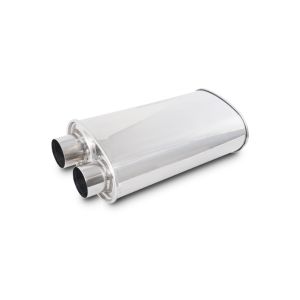 VIBRANT PERFORMANCE #1159 STREETPOWER Oval Muffler 2.50in Inlet/Outlet