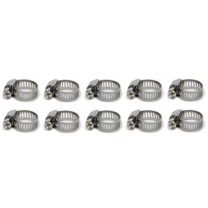 VIBRANT PERFORMANCE #12152 S.S. Worm Gear Clamps .75in to 1.50in 10 Pack