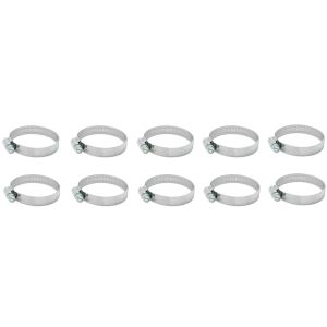VIBRANT PERFORMANCE #12155 S.S. Worm Gear Clamps 2.79in to 3.74in 10 Pack