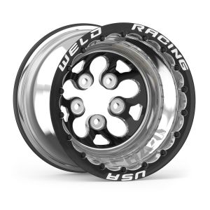 WELD RACING #83B-515280DBL-MTSB 15x15 Blk Alpha-1 Wheel 5x4.750BP 5in BS Blk DBL