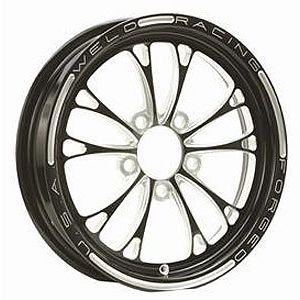 WELD RACING #84B-15202 V-Series Frnt Drag Wheel Blk 15x3.5 5x4.5BC 2.25B