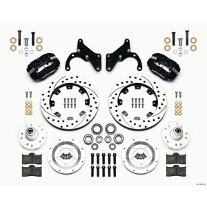 WILWOOD #140-12022-D Front Disc Brake Kit Blk 65-68 Impala Drum 12.19