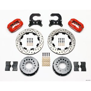 WILWOOD #140-2112-DR Brake Kit Rear Chevy 12- Bolt Billet Caliper Red