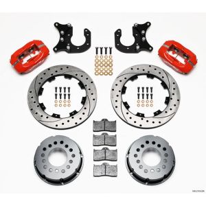 WILWOOD #140-2118-DR P/S Rear Disc Kit New Big Ford Drilled Red