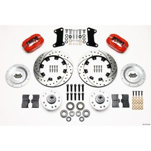 WILWOOD #140-7675-DR Front Brake Kit 67-72 Camaro Nova Red Calipers