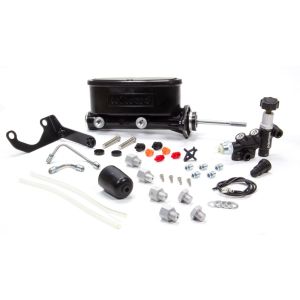WILWOOD #261-13271-BK Alum Tandem M/C Kit w/ Brkt & Prop Valve 7/8in