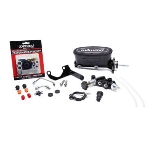 WILWOOD #261-14158-BK Alum. Tandem M/C Kit w/ Brkt Prop Valve 15/16in